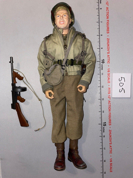 1:6 Scale WWII US Infantry Dressed Figure with Thompson Submachine Gun