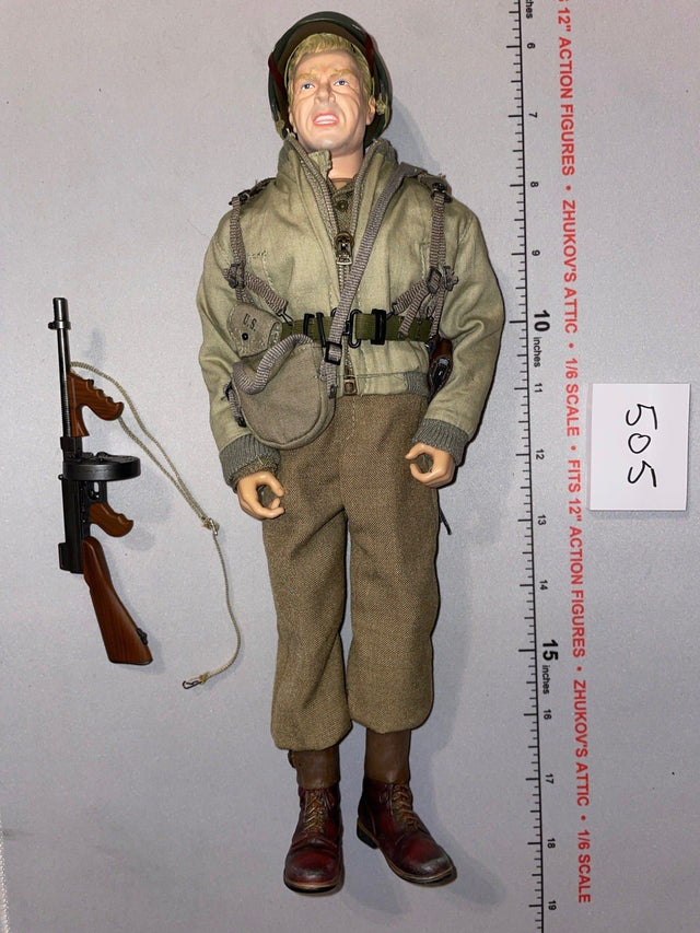 1:6 Scale WWII US Infantry Dressed Figure with Thompson Submachine Gun