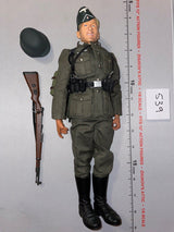 1:6 Scale WWII German Heer Dressed Figure with Rifle and Helmet - Dragon