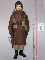 1:6 Scale WWII US Infantry Dressed Figure with Rifle and Overcoat - Dragon