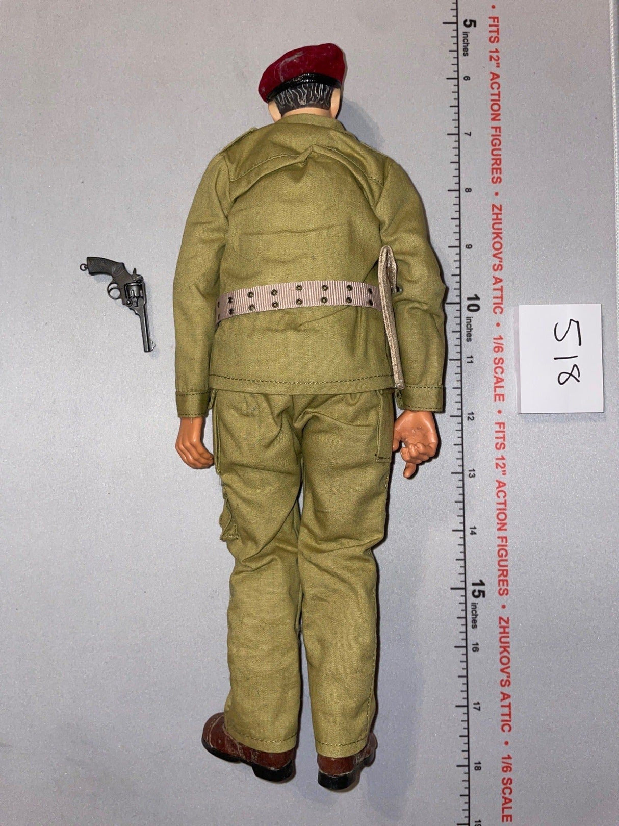 1/6 Scale Cold War Israeli Commander Paratrooper Ariel Sharon Dressed Figure with Revolver