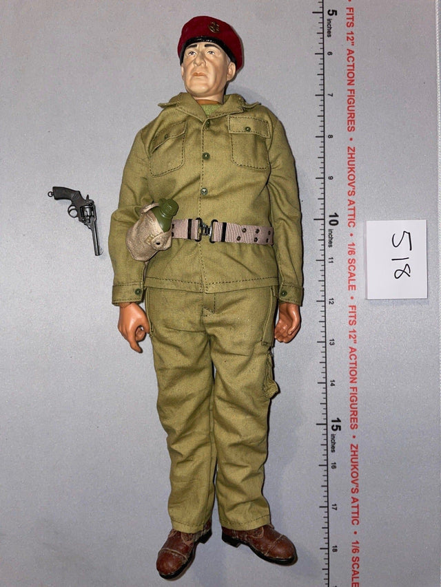 1/6 Scale Cold War Israeli Commander Paratrooper Ariel Sharon Dressed Figure with Revolver