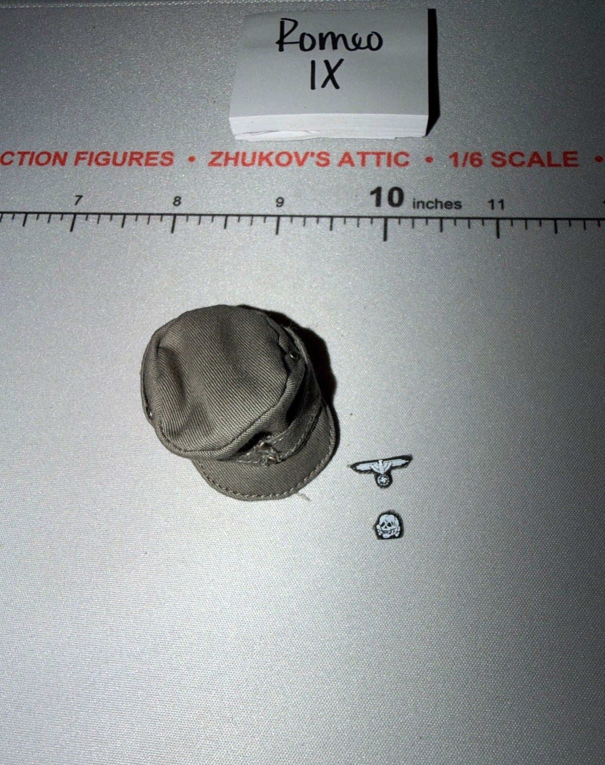 1/6 Scale WWII German Waffen Field Cap with Cap Badges - Dragon