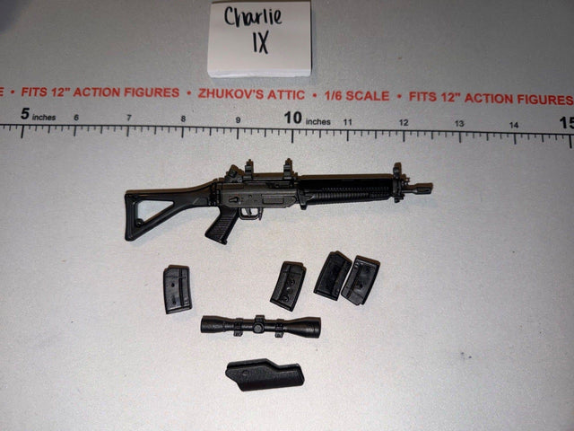 1/6 Scale Modern Era Assault Rifle with Accessories