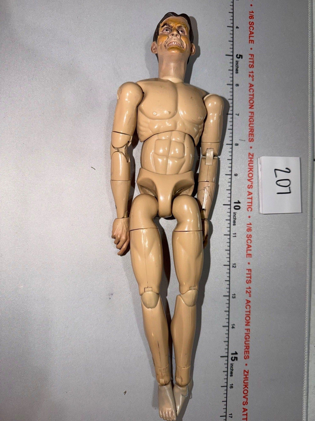 1/6 Scale Nude Male Action Figure Body with Character Head Sculpt - Sideshow