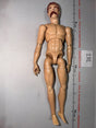 1/6 Scale Nude Male Action Figure Body with Mustached Western Head Sculpt - Sideshow