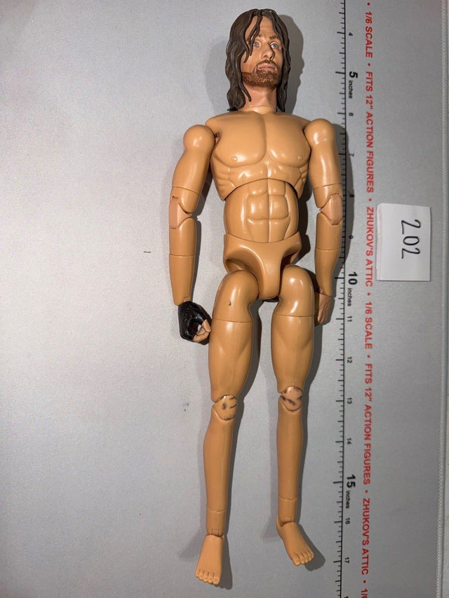 1/6 Scale Sideshow Nude Male Action Figure Body with Lord of the Rings Aragorn Head Sculpt