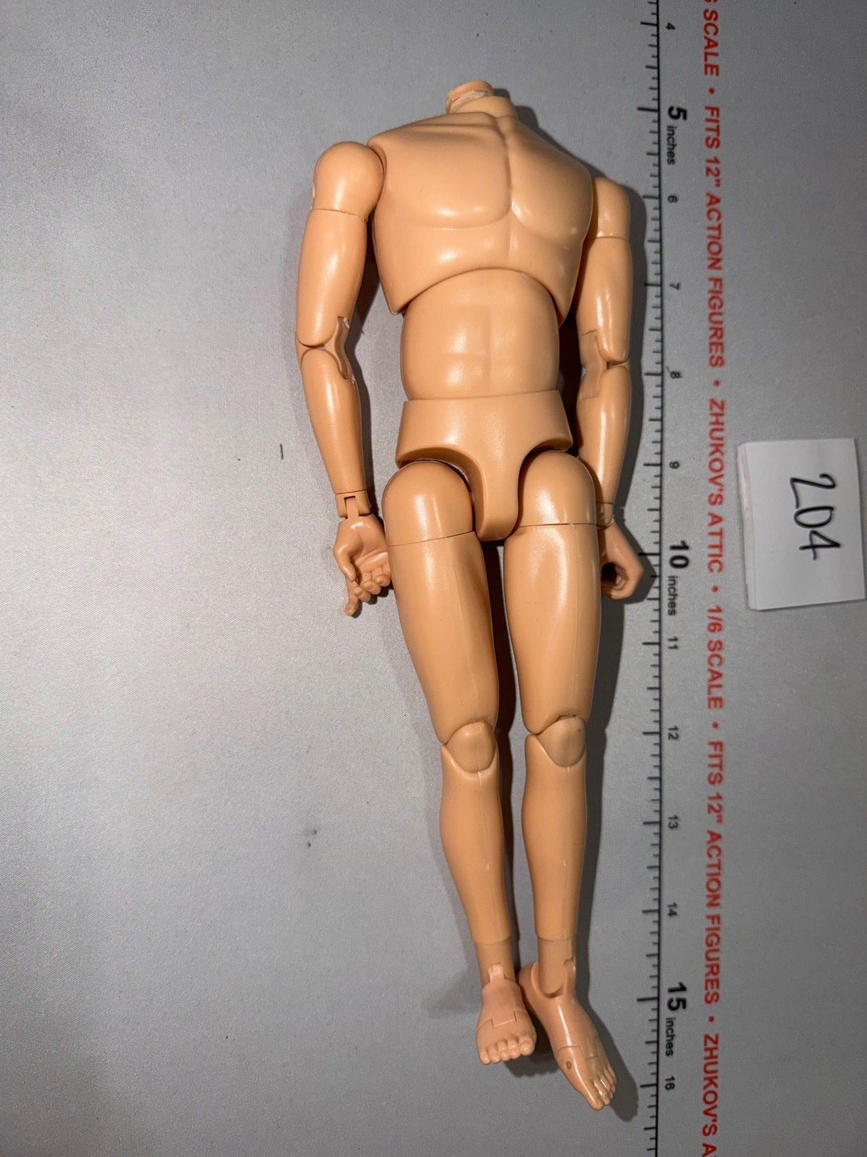 1/6 Scale Nude Male Action Figure Body - Dragon