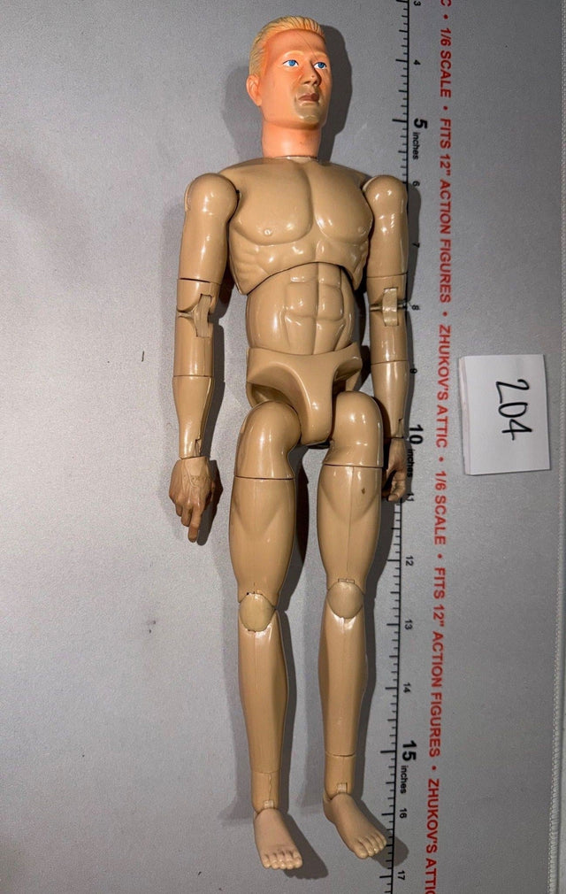 1/6 Scale Nude Male Action Figure Body with Blonde Head Sculpt