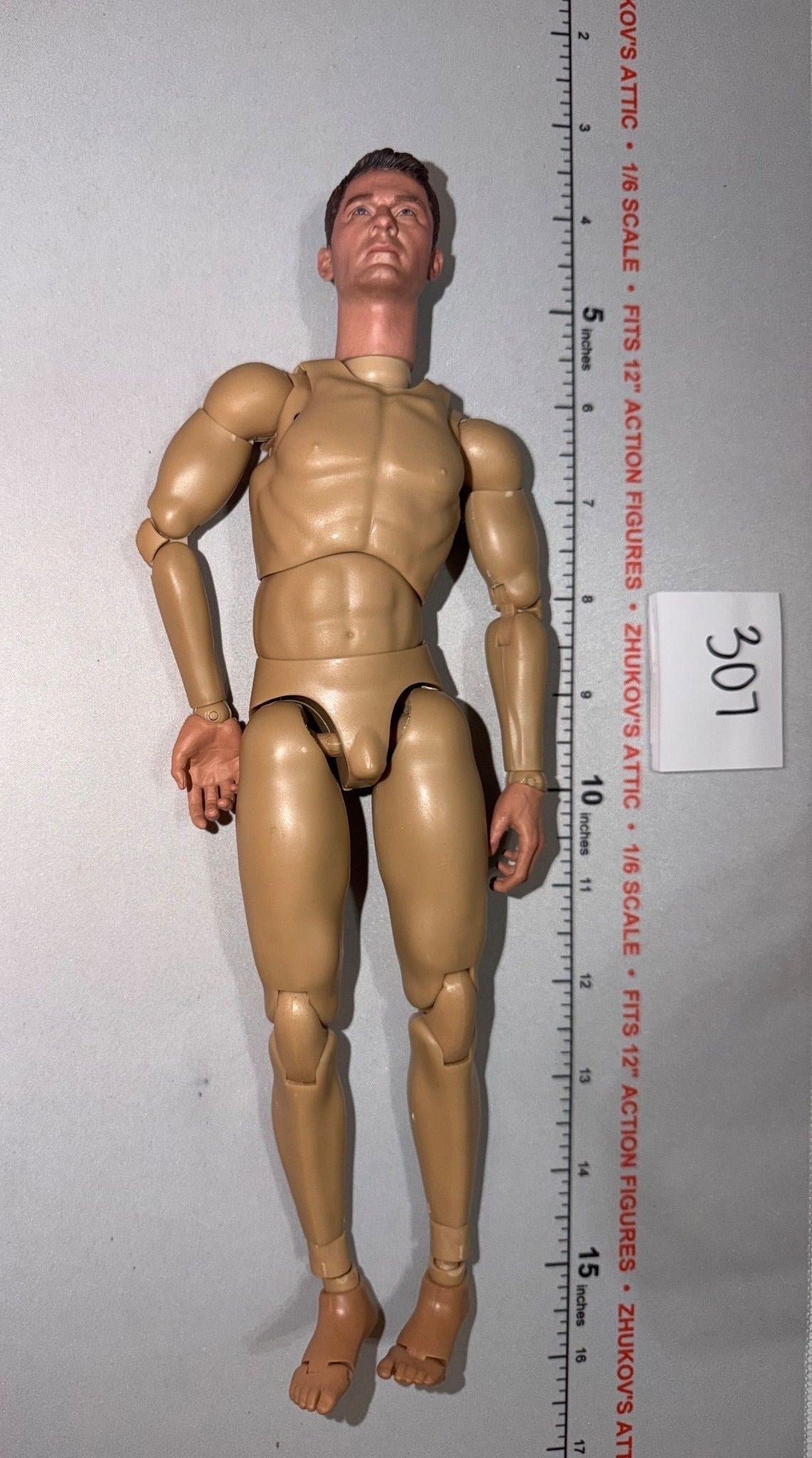 1/6 Scale Nude Male Action Figure Body with Head Sculpt - ujindou