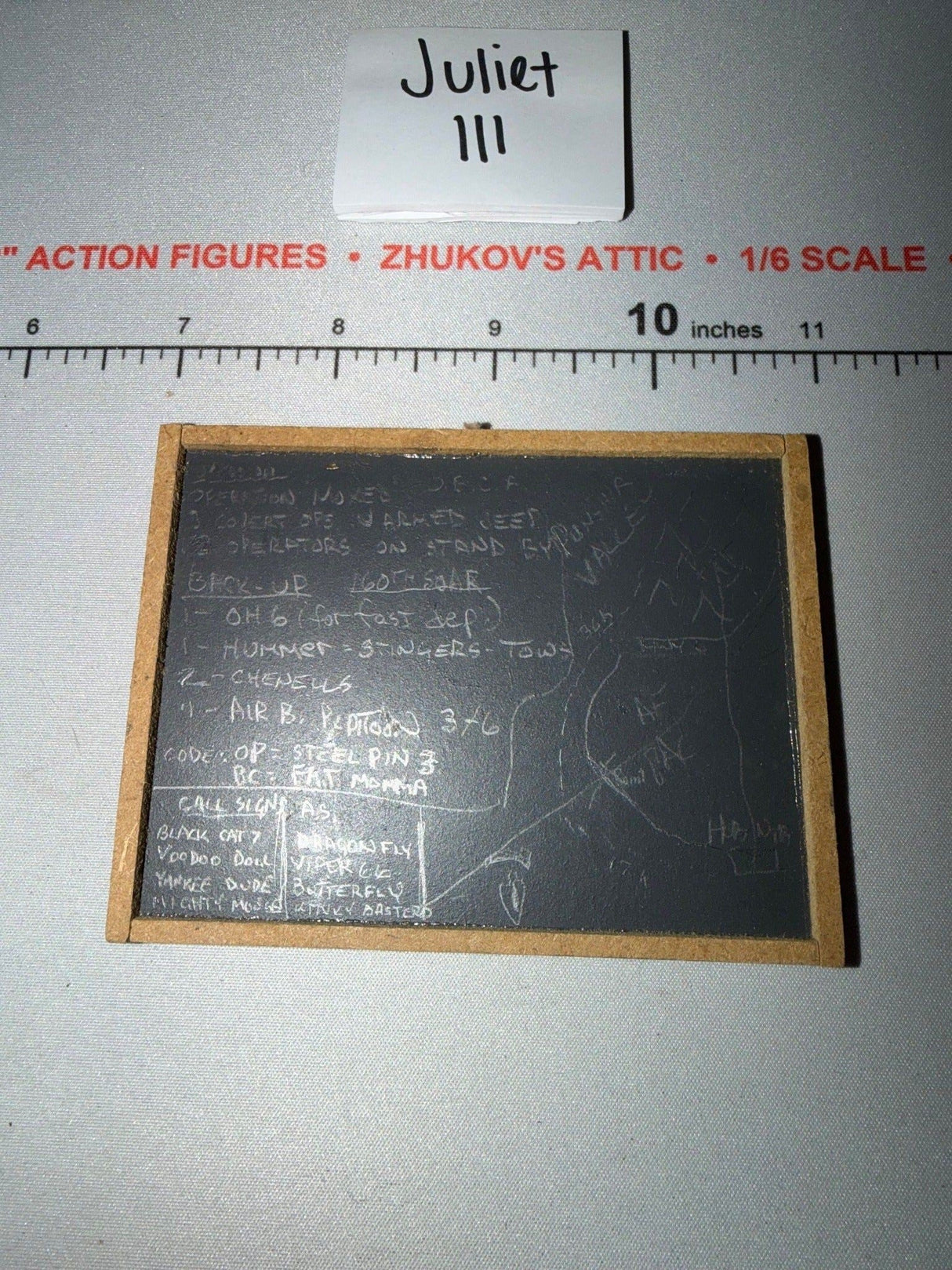 1/6 Scale Modern Era Military Operations Briefing Chalkboard