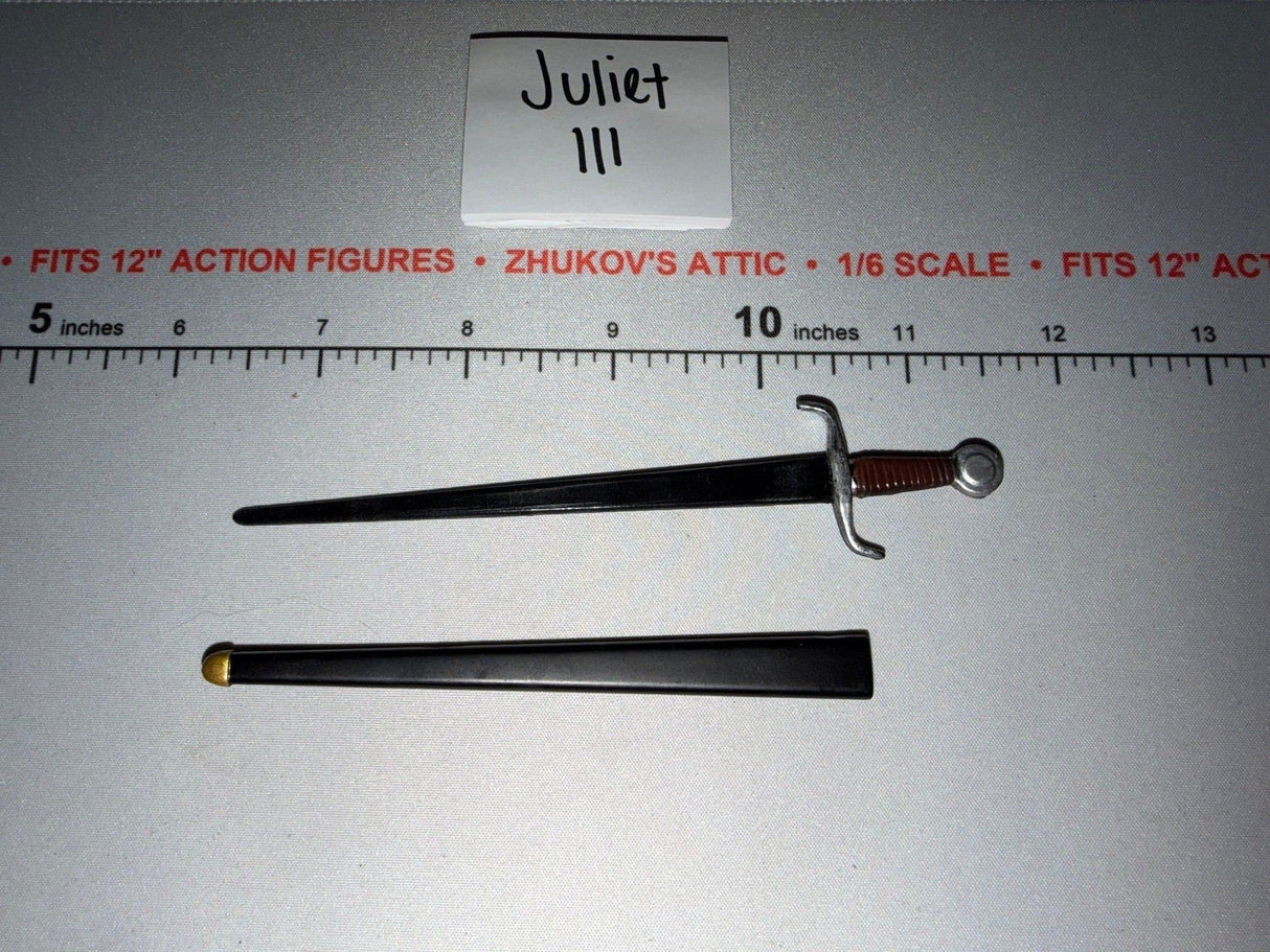 1/6 Scale Medieval Sword with Scabbard