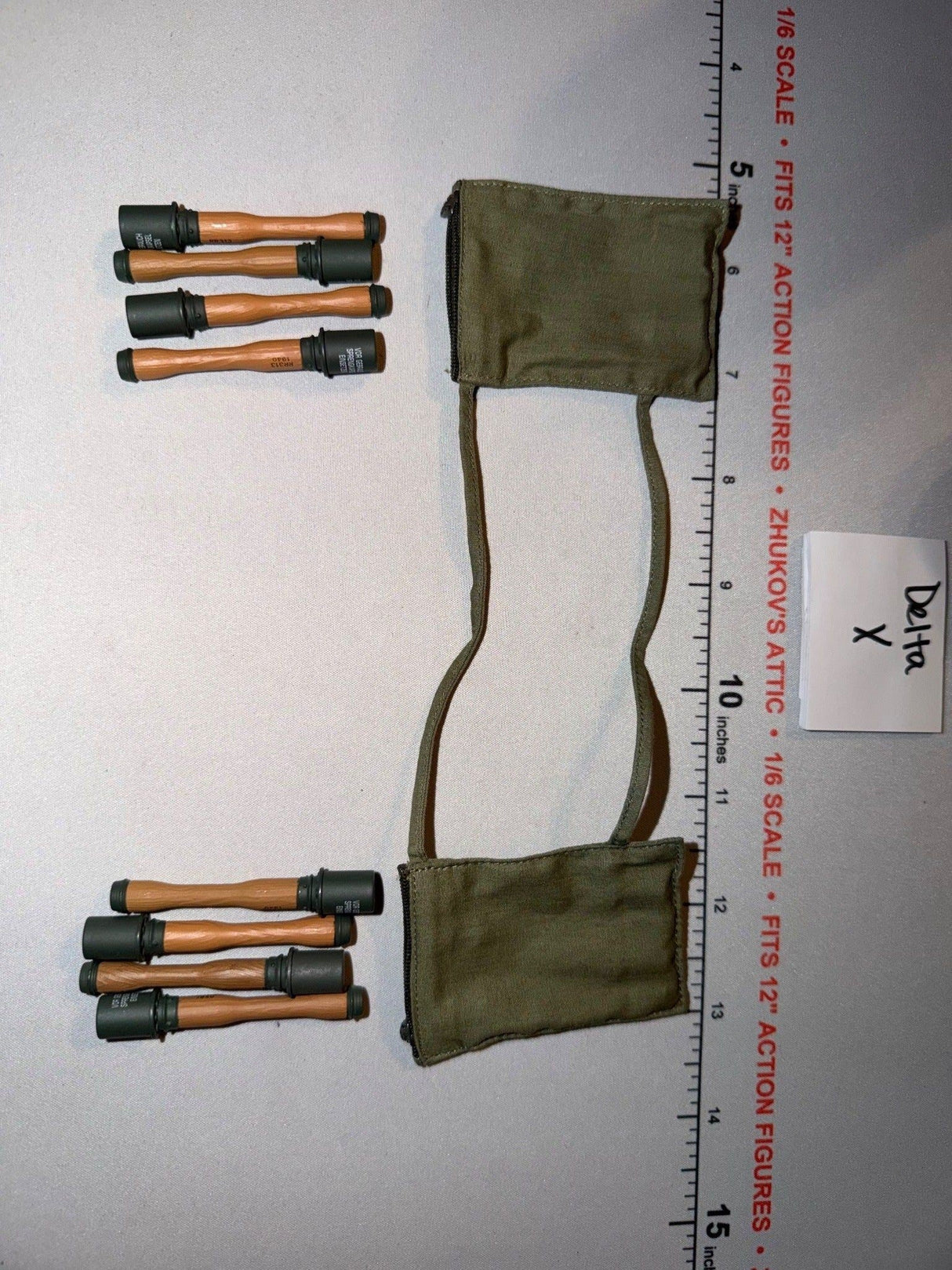 1:6 Scale WWII German Grenade Bags - Afrika Korps