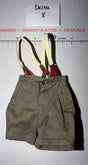 1/6 Scale WWII German Afrika Korps Shorts with Suspenders
