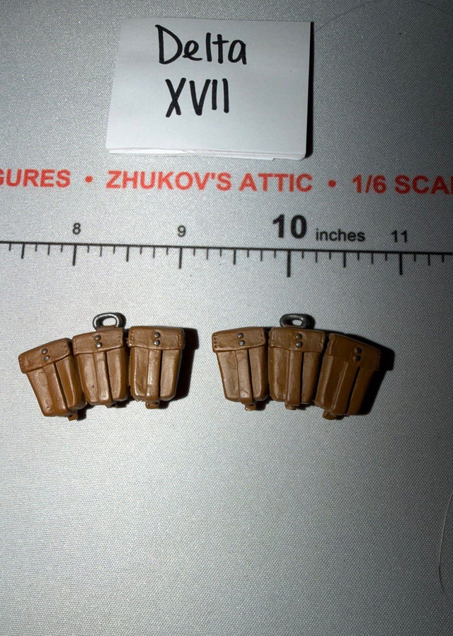 1/6 Scale WWII German Ammunition Pouches - Afrika Korps - Dragon