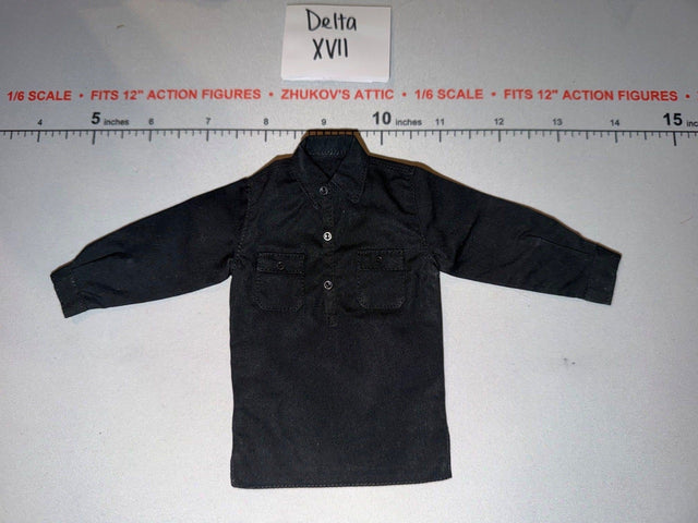 1/6 Scale WWII German Black Long Sleeve Shirt
