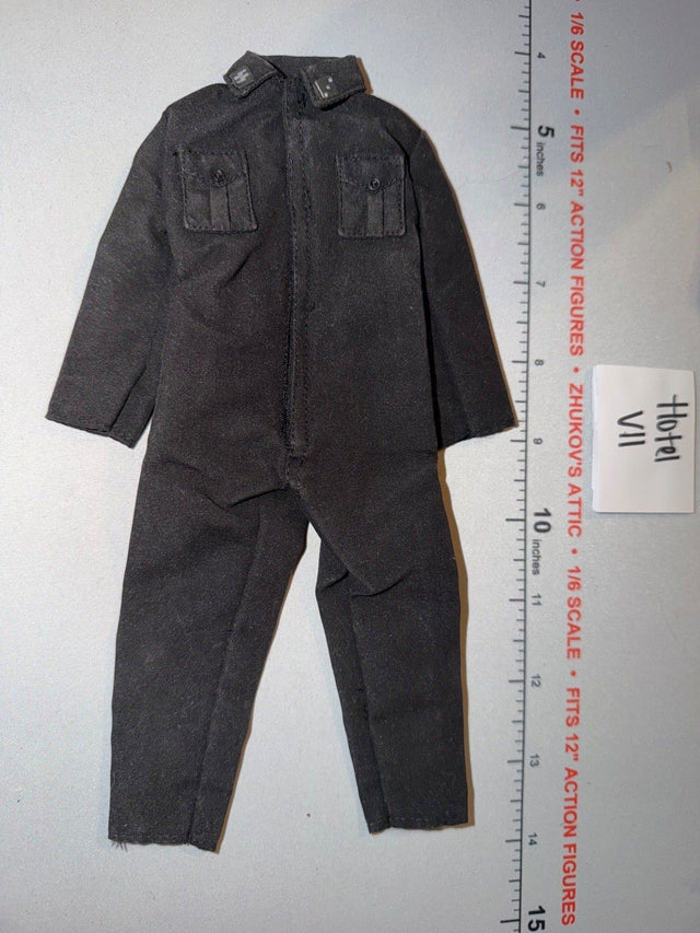 1/6 Scale WWII German Black Tanker Jumpsuit / Coveralls