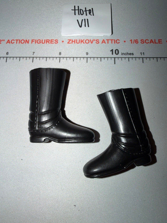 1/6 Scale Napoleonic Black Vintage Remake Riding Boots - GI Joe