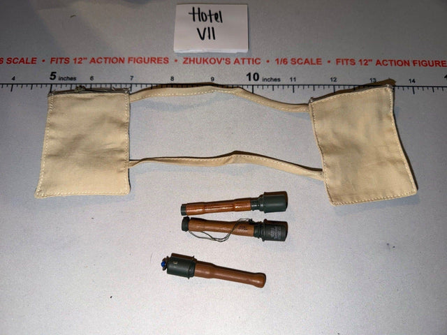 1/6 Scale WWII German Stick Grenades and Bag Set - Dragon