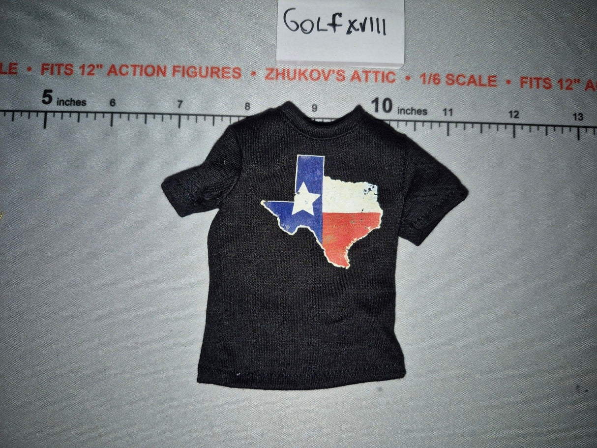 1/6 Scale Modern Era Texas Flag Black T-Shirt