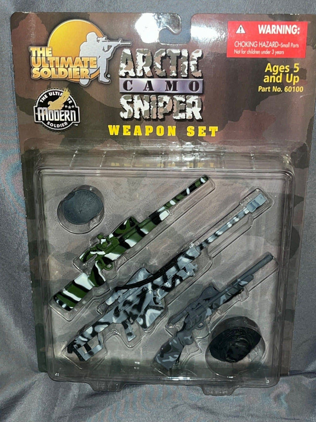 1/6 Scale Ultimate Soldier Modern US Arctic Camo Sniper Weapon Set - NIB