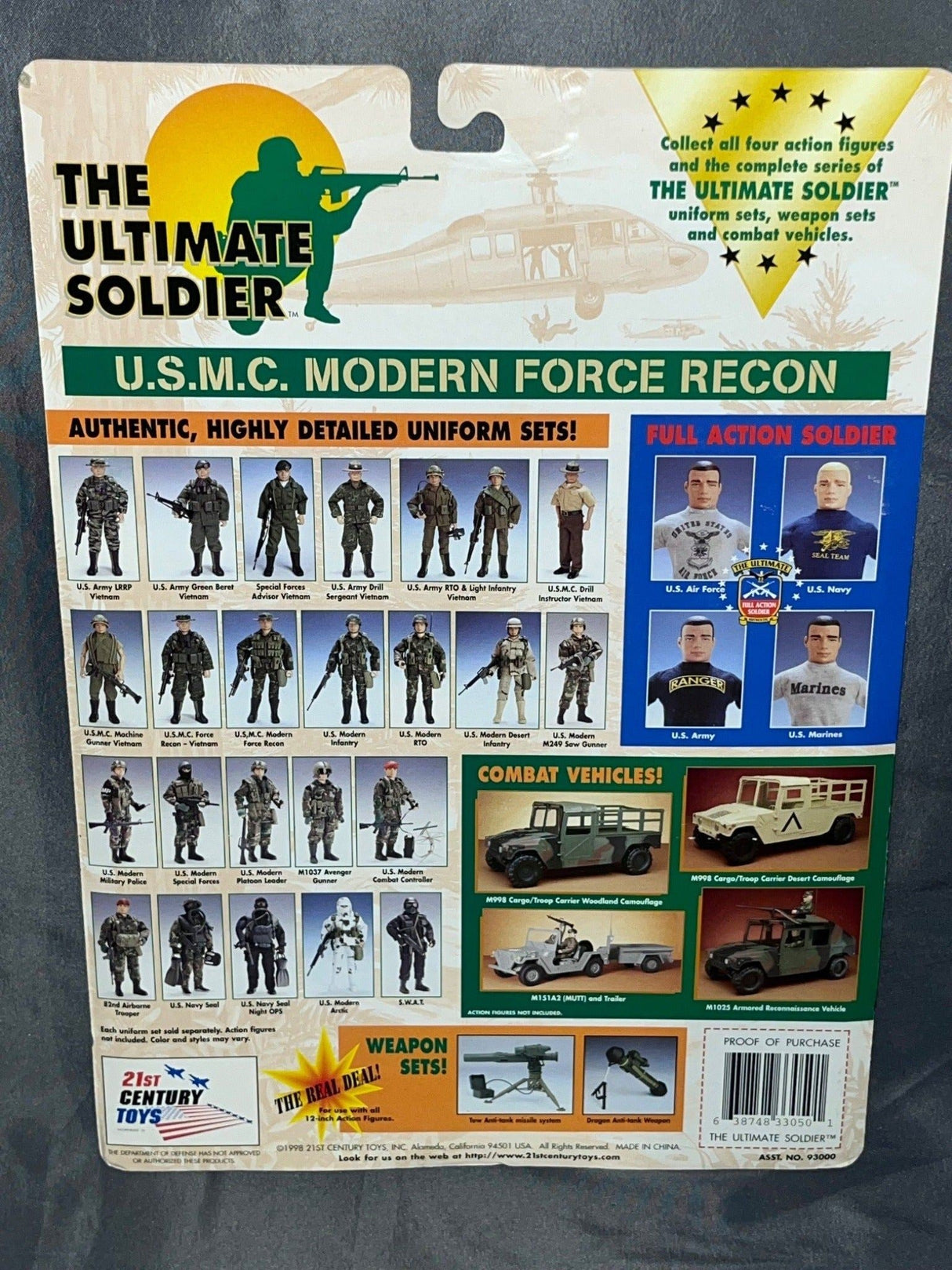 1/6 Scale Ultimate Soldier Modern U.S.M.C. Modern Force Recon Uniform Set - NIB