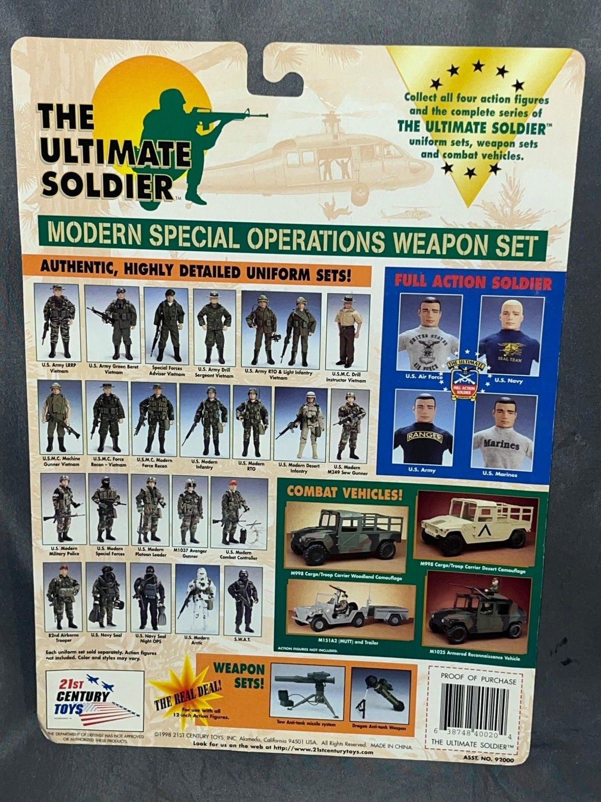 1/6 Scale Ultimate Soldier Modern Special Operations Weapon Set - NIB