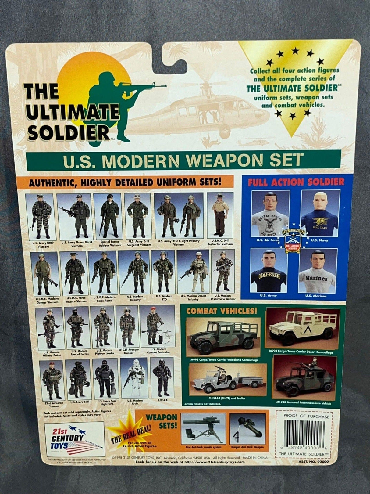 1/6 Scale Ultimate Soldier U.S. Modern Weapon Set - NIB