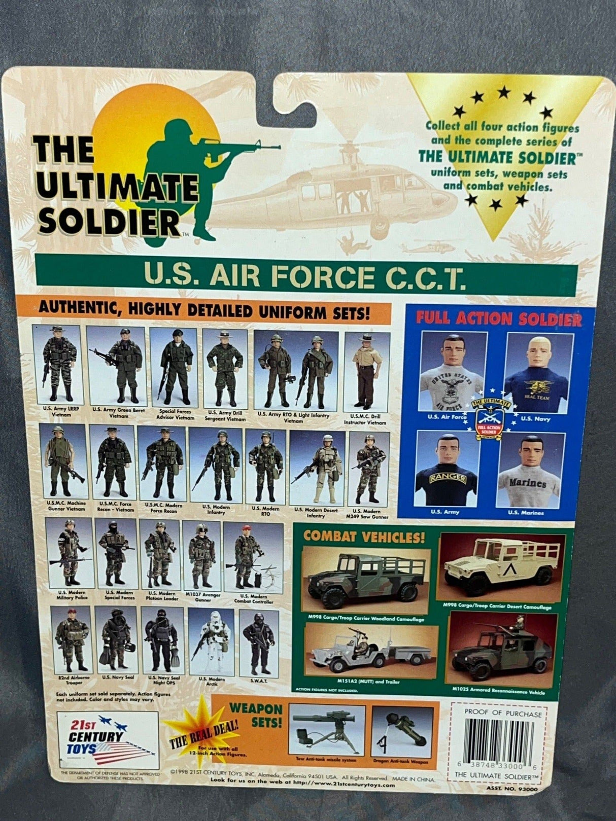 1/6 Scale Ultimate Soldier Modern U.S. Air Force C.C.T. Field Gear Set - NIB