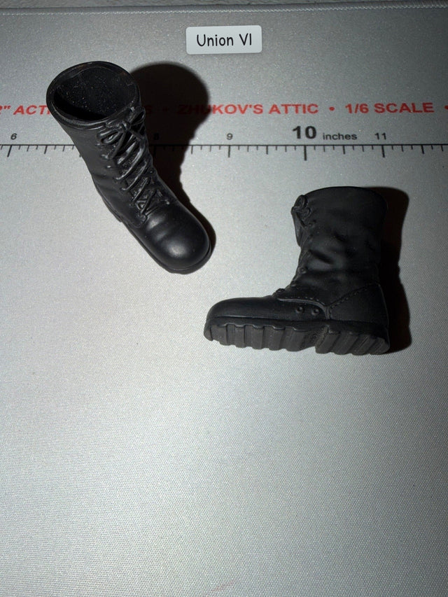 1/6 Scale Modern Era Black Tactical Combat Boot Set