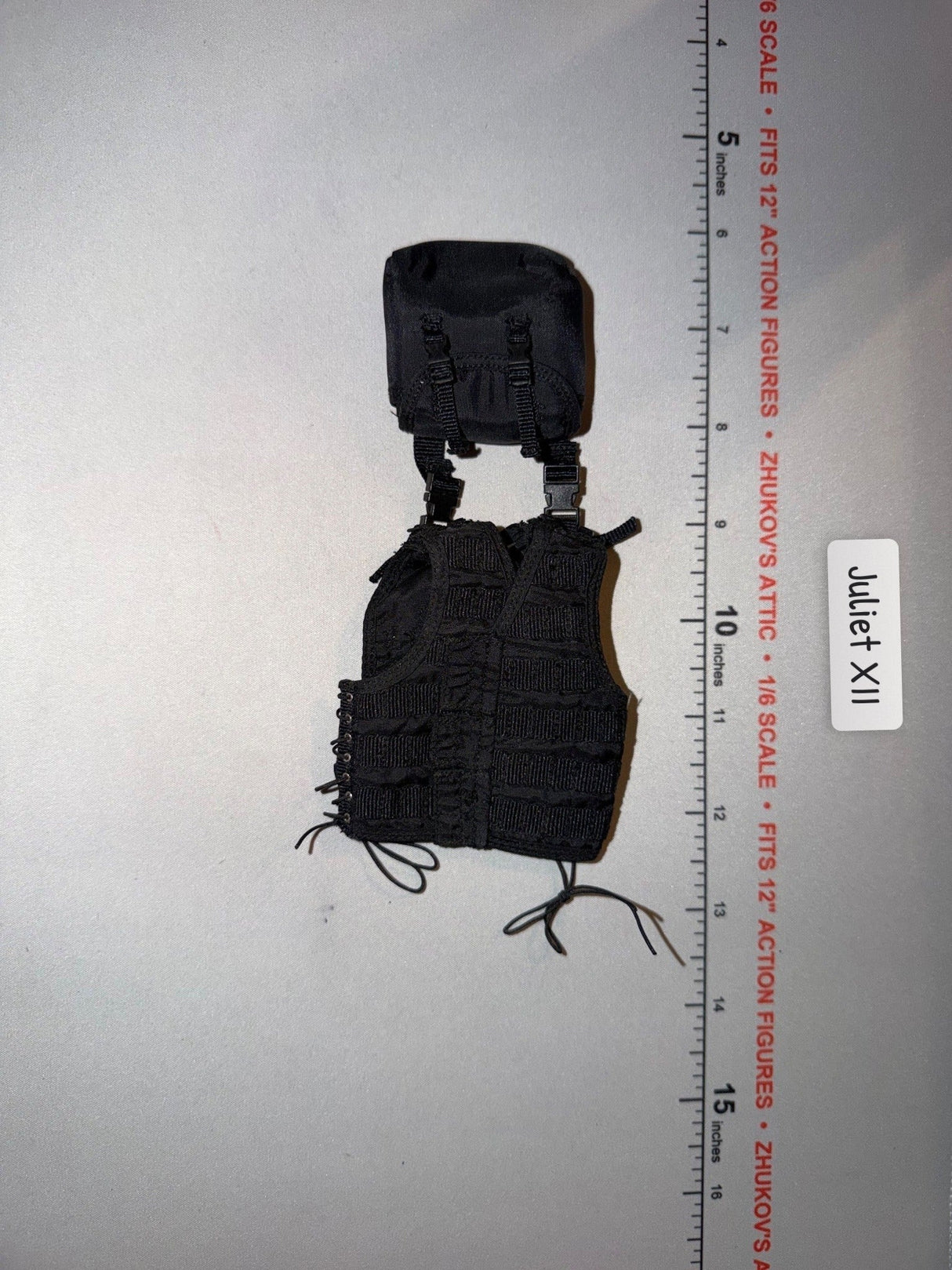 1/6 Scale Modern Era Black Tactical Vest Set