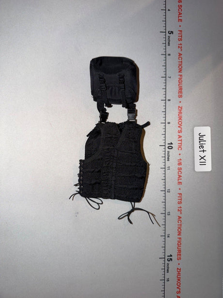 1/6 Scale Modern Era Black Tactical Vest Set