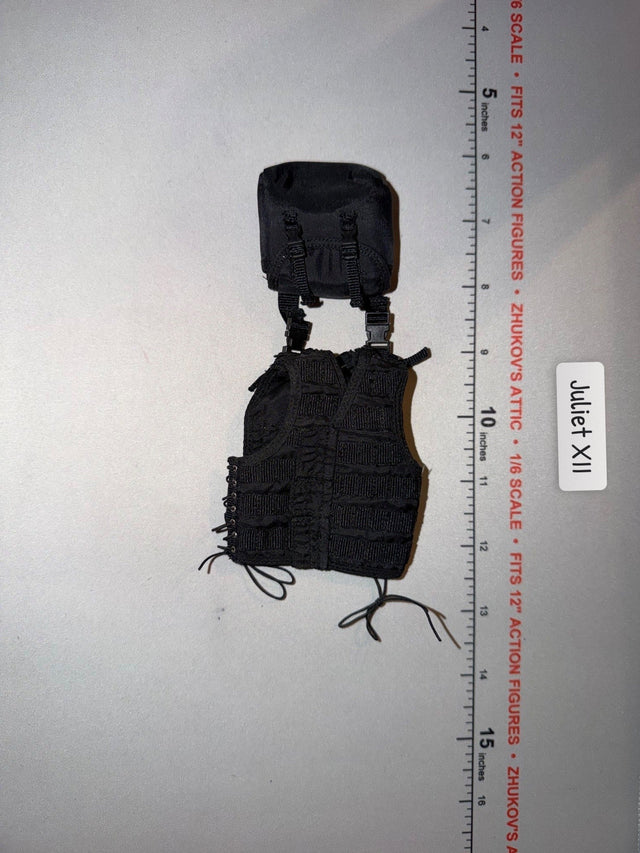 1/6 Scale Modern Era Black Tactical Vest Set