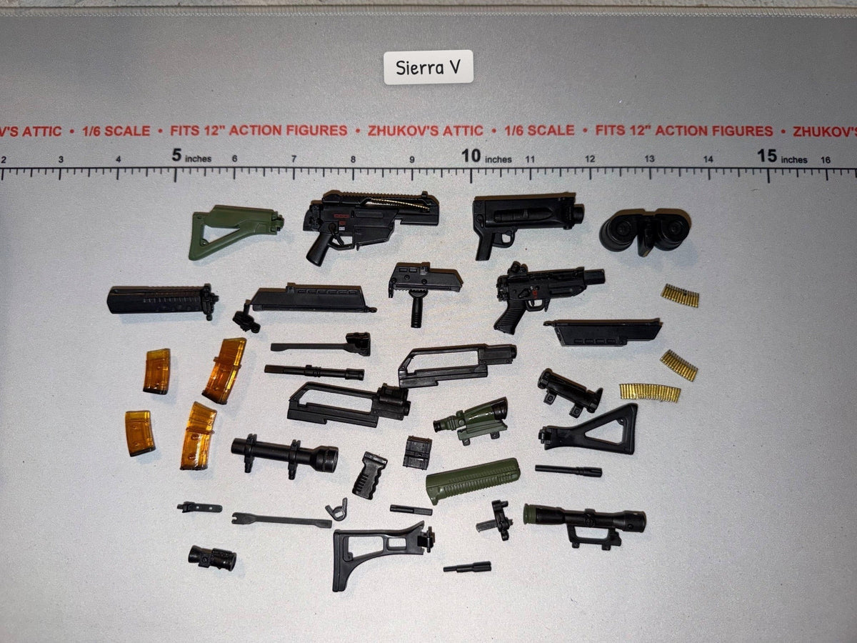 1/6 Scale Modern Era Weapon Accessories and Parts Lot - GI Joe