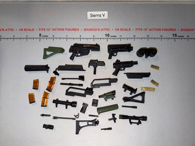1/6 Scale Modern Era Weapon Accessories and Parts Lot - GI Joe