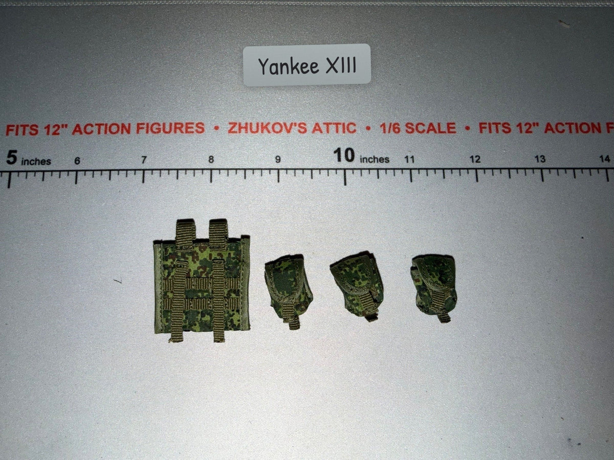1/6 Scale Modern Era Russian Digital Camouflage Ammunition Pouches