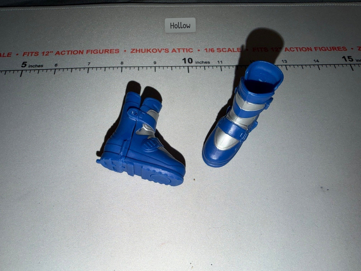 1/6 Scale Modern Era Blue and Silver Ski Boots - Science Fiction - GI Joe