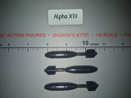 1/6 Scale Modern Mortar Ammunition Round Lot