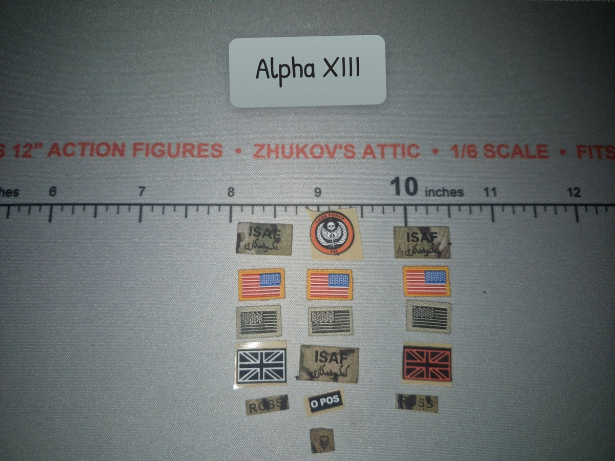 1/6 Scale Modern Era Military Flag and Unit Insignia Patch Lot