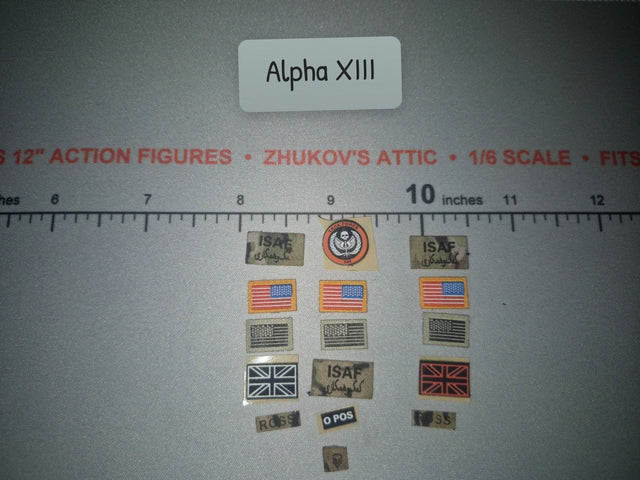 1/6 Scale Modern Era Military Flag and Unit Insignia Patch Lot