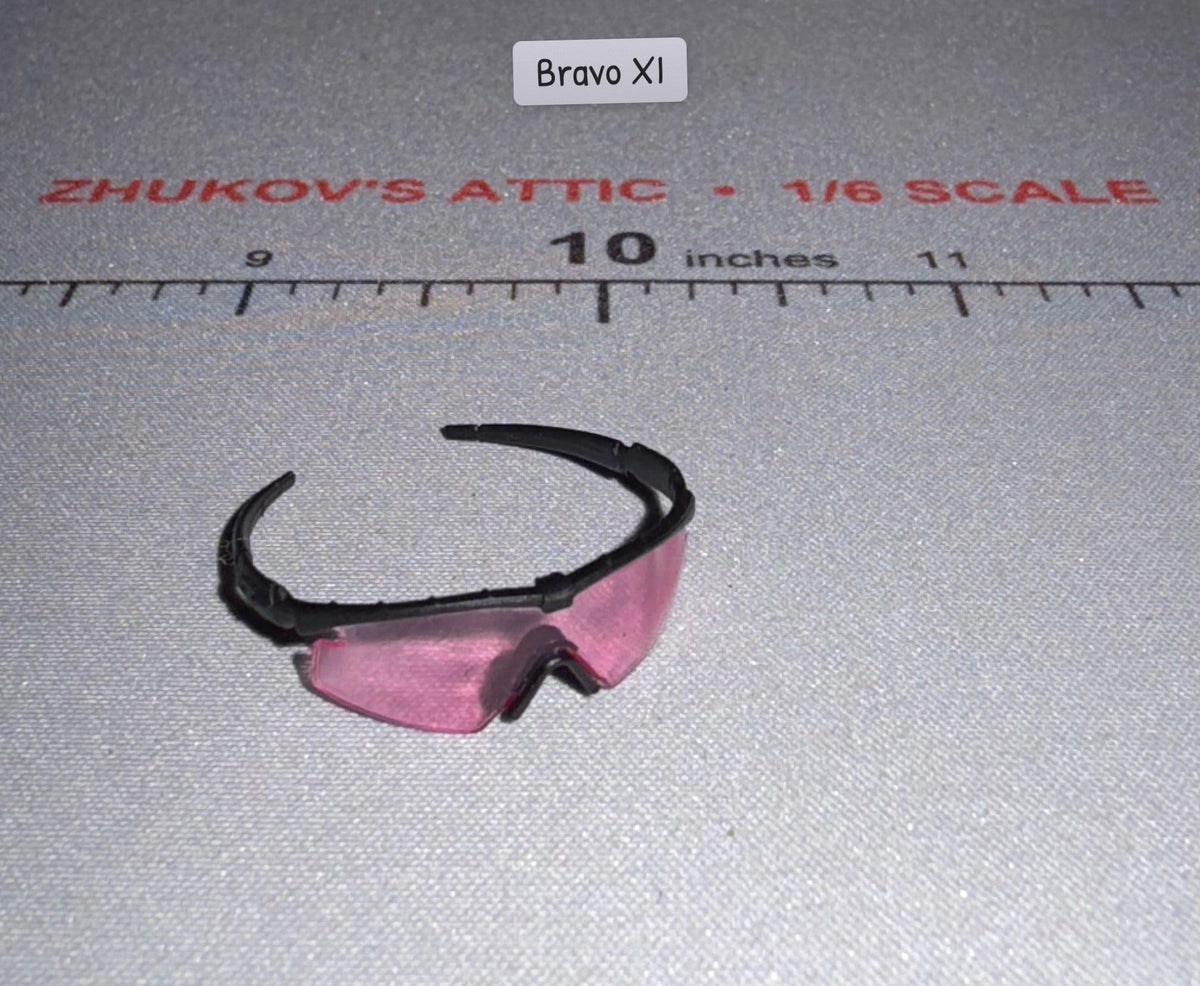 1/6 Scale Modern Era Tactical Glasses with Pink Lenses