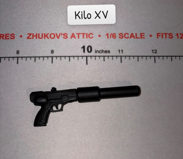1/6 Scale Modern Era Pistol with Suppressor