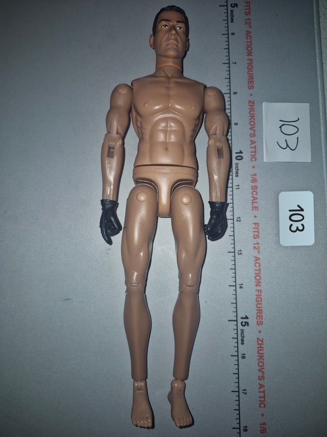 1/6 Scale Nude Male Action Figure Basic Body with Gloved Hands - BBI