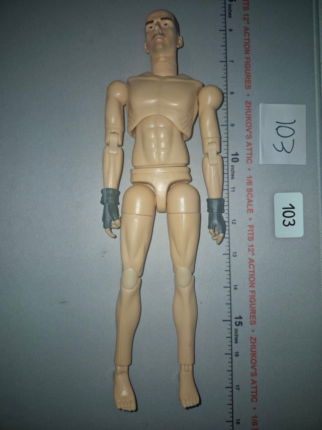1/6 Scale Nude Male Action Figure Basic Body with Tactical Gloves - BBI