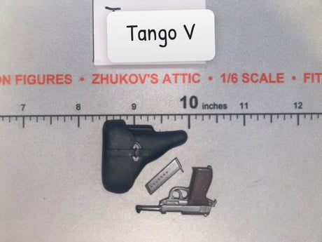 1/6 Scale WWII German Walther P38 Pistol and Holster - Dragon