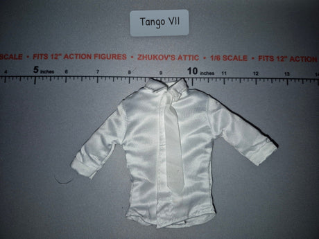 1/6 Scale Modern Era Civilian White Dress Shirt with Tie