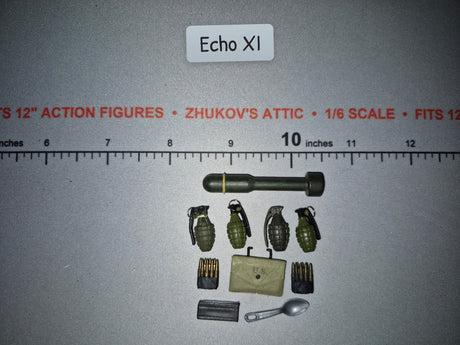 1/6 Scale WWII Mixed Grenades, Ammunition Pouches and Accessories Set