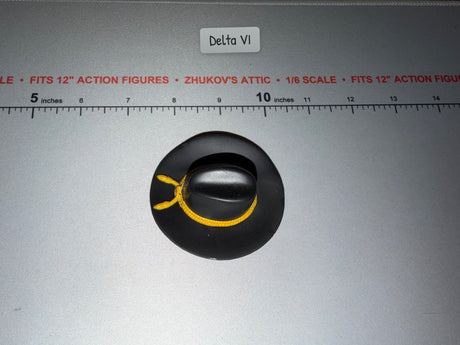 1/6 Scale Civil War Western Era Black Cavalry Hat with Gold Cord