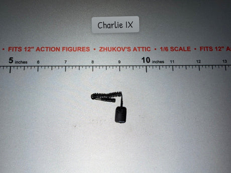 1/6 Scale Modern Era Police Radio Speaker Microphone with Coiled Cord
