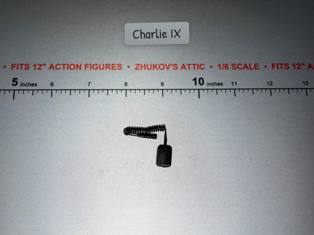 1/6 Scale Modern Era Police Radio Speaker Microphone with Coiled Cord